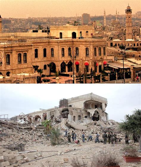 Aleppo: Chilling photos show how the ancient city has changed .